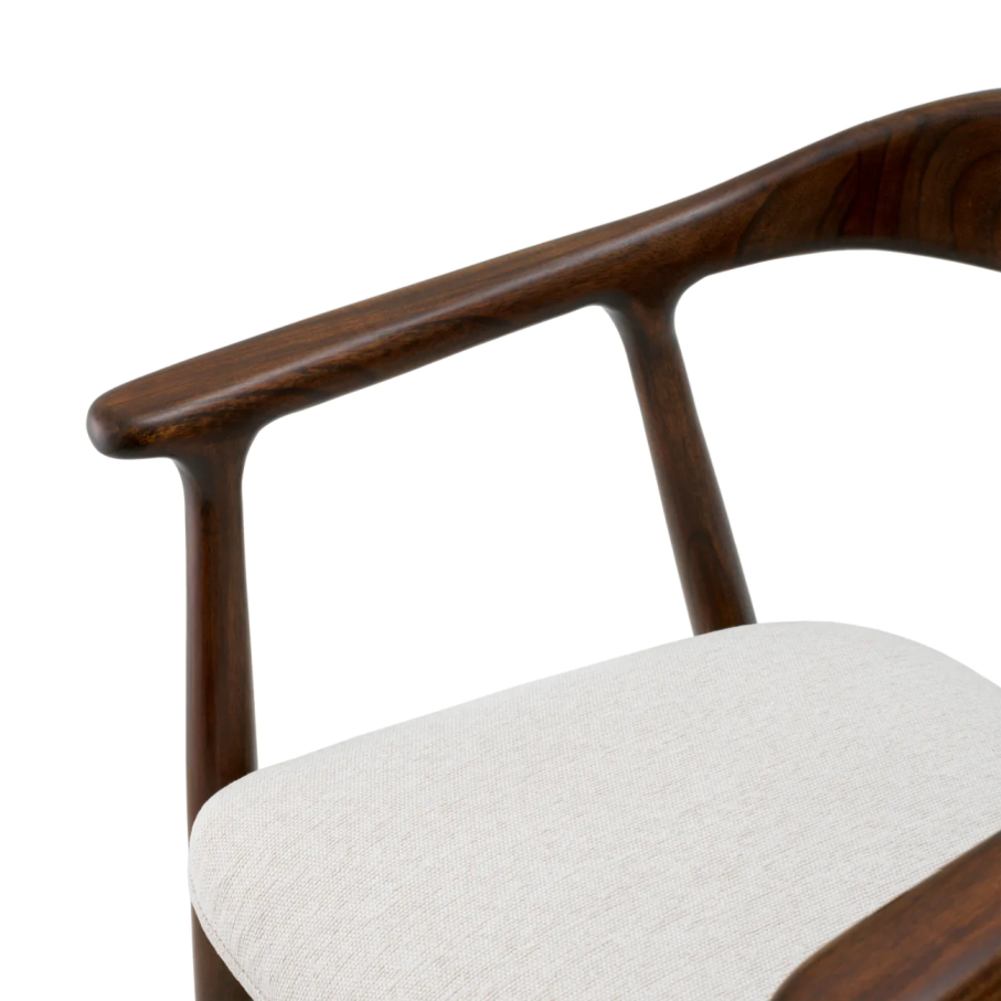 Curved Mid-Century Wooden Chair – Code: CH8 - Image 3