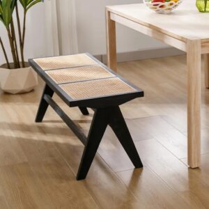 Classic Cane Seat Wooden Ottoman – Code:  OTM-3