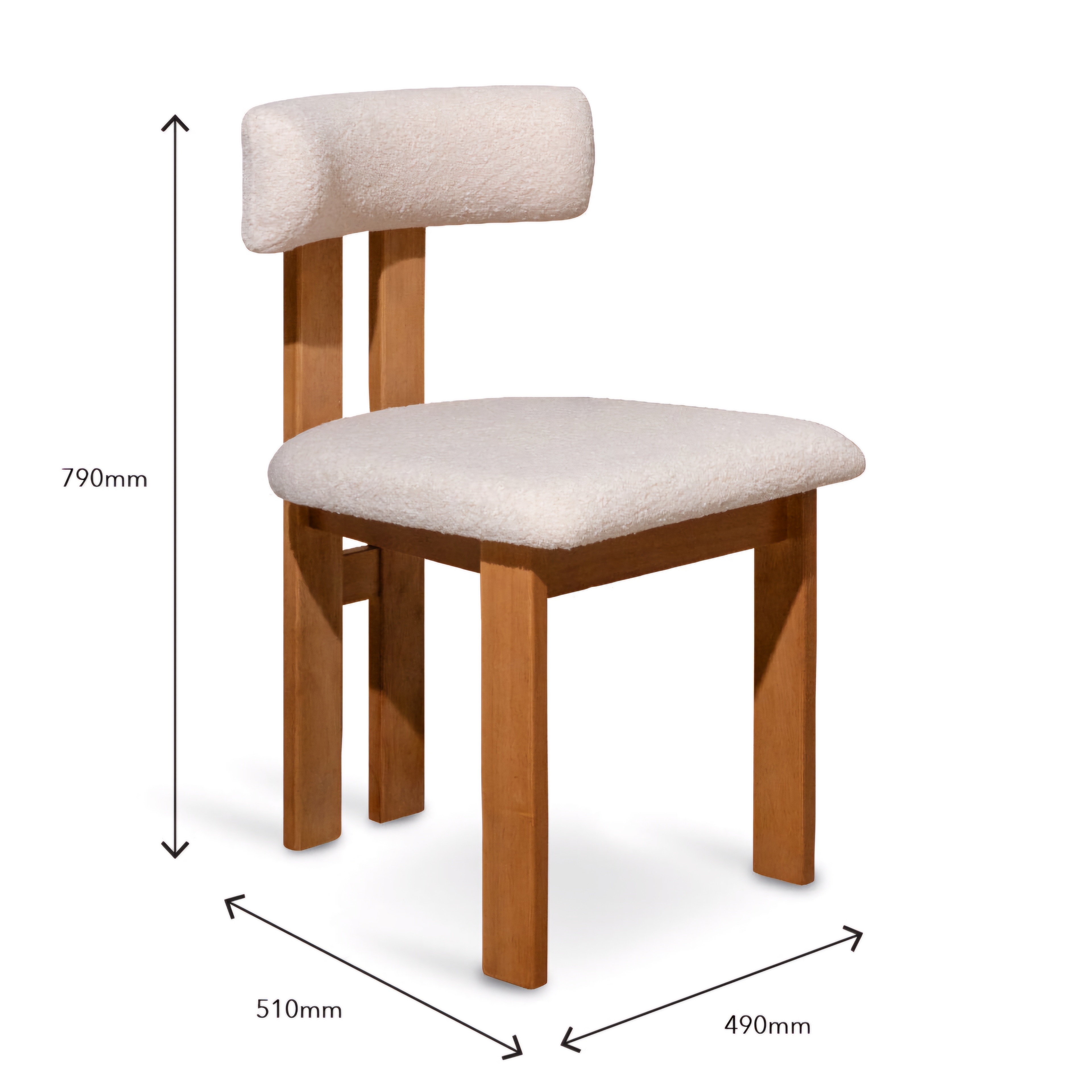 Contemporary Upholstered Wooden Chair – Code: CH4 - Image 5