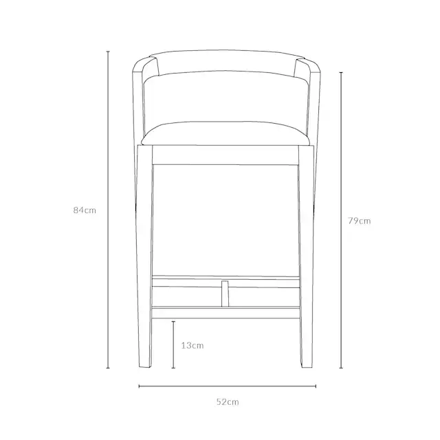 Contemporary Wooden Bar Chair with Cushioned Backrest – Code: BC4 - Image 11