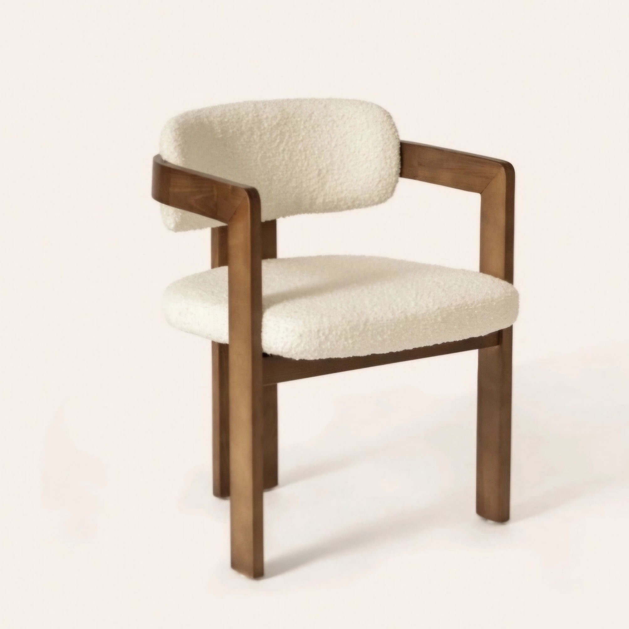 Modern Curved Wooden Chair with Cushion – Code: CH2 - Image 4