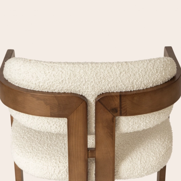 Modern Curved Wooden Chair with Cushion – Code: CH2 - Image 5